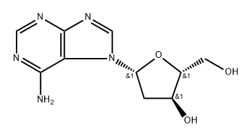 6-Amino-9-[2-deoxy-β-D-ribofuranosyl]-9H-purine Struktur