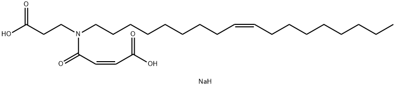 Hydrogen sodium N-carboxylatoethyl-N-octadec-9-enylmaleamate Struktur