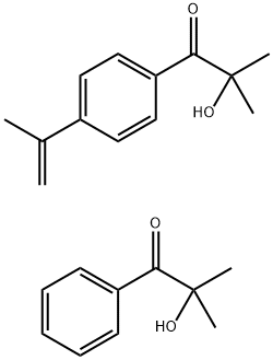 1-Propanone, 2-hydroxy-2-methyl-1-4-(1-methylethenyl)phenyl-, homopolymer, mixt. with 2-hydroxy-2-methyl-1-phenyl-1-propanone Struktur