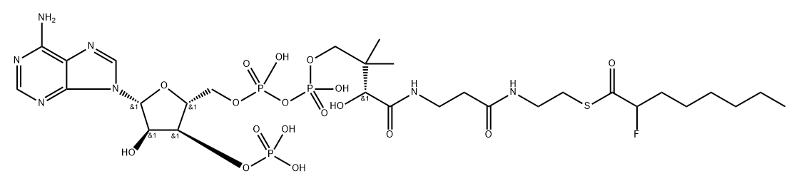 2-fluorooctanoyl-coenzyme A Struktur