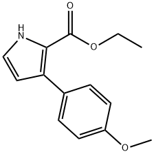 ethyl 3-(4-methoxyphenyl)-1H-pyrrole-2-carboxylate Struktur