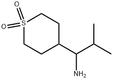 4-(1-amino-2-methylpropyl)tetrahydro-2H-thiopyran1,1-dioxide Struktur