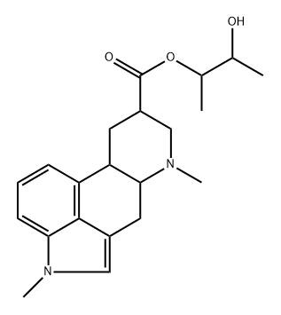 Ergoline-8-carboxylic acid, 1,6-dimethyl-, 2-hydroxy-1-methylpropyl ester, (8β)- Struktur