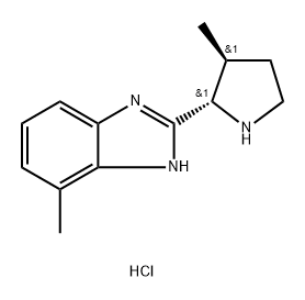 1H-Benzimidazole, 7-methyl-2-[(2S,3S)-3-methyl-2-pyrrolidinyl]-, hydrochloride (1:1) Struktur