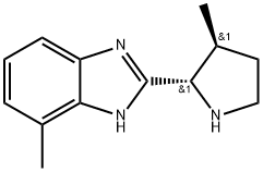 1H-Benzimidazole,7-methyl-2-[(2S,3S)-3-methyl-2-pyrrolidinyl]- Struktur