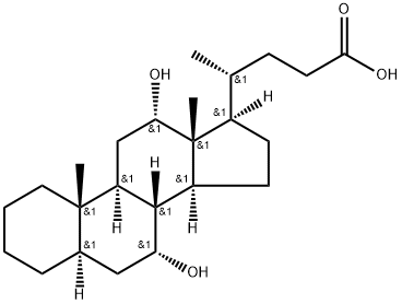 Cholan-24-oic acid, 7,12-dihydroxy-, (5α,7α,12α)- (9CI) Struktur