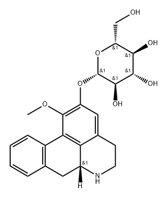 asimilobine-2-O-glucoside Struktur