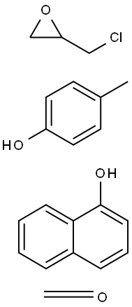 Formaldehyde polymer with (chloromethyl) oxirane, 4-methylphenol and 1-naphthalenol Struktur