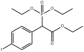 Benzeneacetic acid, α-(diethoxyphosphinyl)-4-iodo-, ethyl ester Struktur