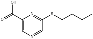 6-(butylthio)pyrazine-2-carboxylicacid Struktur