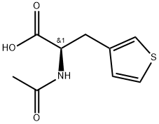 (R)-2-acetamido-3-(thiophen-3-yl)propanoicacid Struktur