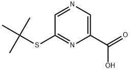 6-(tert-butylthio)pyrazine-2-carboxylicacid Struktur