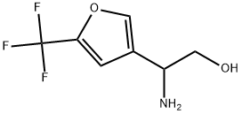 2-amino-2-(5-(trifluoromethyl)furan-3-yl)ethan-1-ol Struktur