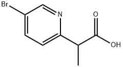 2-Pyridineacetic acid, 5-bromo-α-methyl- Struktur