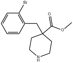 methyl4-(2-bromobenzyl)piperidine-4-carboxylate Struktur