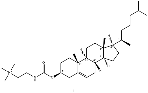 3β-[N-(N′,N′,N′-Trimethylaminoethyl)carbamoyl]cholesterol iodide Struktur