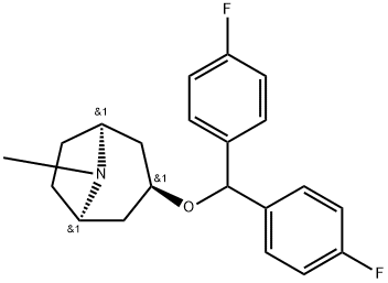 3α-Bis-(4-fluorophenyl) methoxytropane hydrochloride Struktur