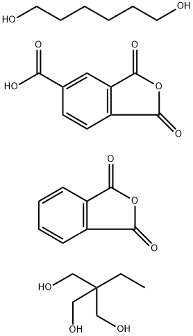 1,3-Dihydro-1,3-dioxo-5-isobenzofurancarboxylic acid polymer with 2-ethyl-2-(hydroxymethyl)-1,3-propanediol, 1,6-hexanediol and 1,3-isobenzofurandione Struktur