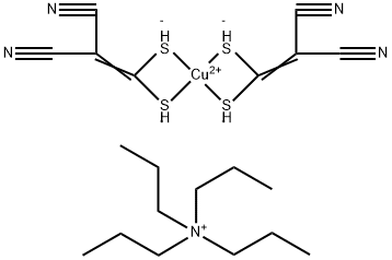 Cuprate(2-), bis[(dimercaptomethylene)propanedinitrilato(2-)-S,S']-, bis(N,N,N-tripropyl-1-propanaminium) Struktur