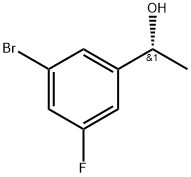 Benzenemethanol, 3-bromo-5-fluoro-α-methyl-, (αR)- Struktur