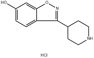 1,2-Benzisoxazol-6-ol, 3-(4-piperidinyl)-, hydrochloride (1:1) Struktur