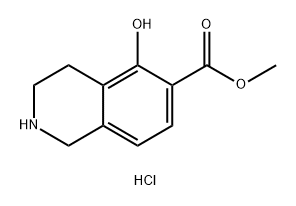 6-Isoquinolinecarboxylic acid, 1,2,3,4-tetrahydro-5-hydroxy-, methyl ester, hydrochloride (1:1) Struktur