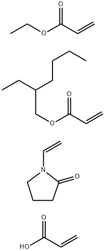 2-Propenoic acid, polymer with 1-ethenyl-2-pyrrolidinone, 2-ethylhexyl 2-propenoate and ethyl 2-propenoate Struktur