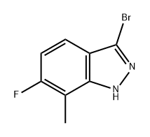 3-bromo-6-fluoro-7-methyl-1H-indazole Struktur