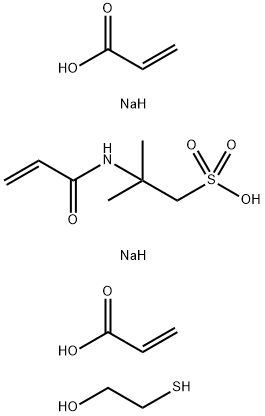 2-Propenoic acid, telomer with 2-mercaptoethanol, 2-methyl-2-[(1-oxo-2-propenyl) amino]-1-propanesulfonic acid monosodium salt and sodium 2-propenoate Struktur