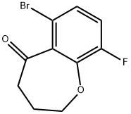 6-bromo-9-fluoro-3,4-dihydrobenzo[b]oxepin-5(2H)-one Struktur