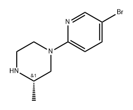 (3S)-1-(5-bromopyridin-2-yl)-3-methylpiperazine Struktur