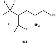 1-Pentanol, 2-amino-5,5,5-trifluoro-4-(trifluoromethyl)-, hydrochloride (1:1) Struktur