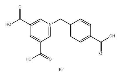 Pyridinium, 3,5-dicarboxy-1-[(4-carboxyphenyl)methyl]-, bromide (1:1) Struktur