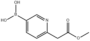 2-Pyridineacetic acid, 5-borono-, 2-methyl ester Struktur