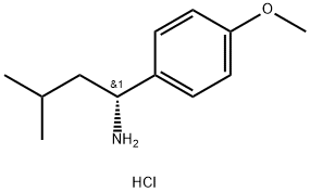 (R)-1-(4-Methoxyphenyl)-3-methylbutan-1-amine hydrochloride Struktur