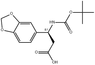 1,3-Benzodioxole-5-propanoic acid, β-[[(1,1-dimethylethoxy)carbonyl]amino]-, (S)- (9CI) Struktur