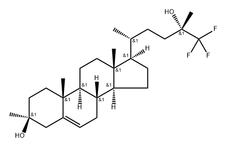 26,27-Dinorergost-5-ene-3,24-diol, 25,25,25-trifluoro-3-methyl-, (3β,24S)- Struktur