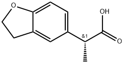 (R)-2-(2,3-Dihydro-1-benzofuran-5-yl)propanoic?acid Struktur