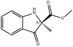 methyl(R)-2-methyl-3-oxoindoline-2-carboxylate Struktur