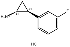 Cyclopropanamine, 2-(3-fluorophenyl)-, hydrochloride (1:1), (1R,2S)- Struktur