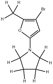 3-Bromo-(2-methyl-5-pyrrolidino-d11)-furan Struktur