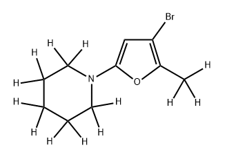 3-Bromo-(2-methyl-5-piperidino-d13)-furan Struktur