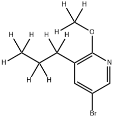 3-Bromo-[5-(n-propyl)-6-methoxy-d10]-pyridine Struktur