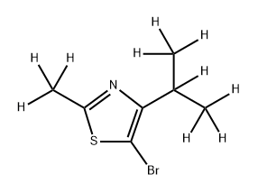 5-Bromo-[2-methyl-4-(iso-propyl)-d10]-thiazole Struktur