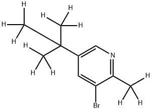 3-Bromo-[2-methyl-5-(tert-butyl)-d12]-pyridine Struktur