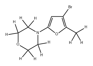 3-Bromo-(2-methyl-5-morpholino-d11)-furan Struktur