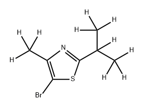 5-Bromo-[4-methyl-2-(i-propyl)-d10]-thiazole Struktur