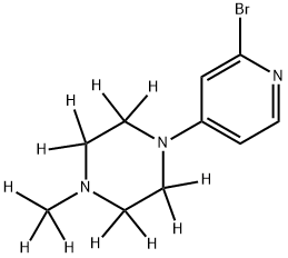 2-Bromo-4-[(N-methylpiperizin-d11)-1-yl]pyridine Struktur