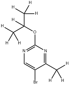 5-Bromo-[2-(iso-propoxy)-4-methyl-d10]-pyrimidine Struktur