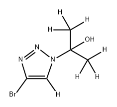 4-Bromo-1-{(1-hydroxy)-1-[(methylethyl)-1,2,3-triazole-d7]} Struktur